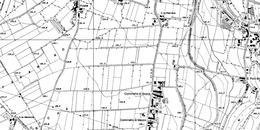 Estratto di mappa catastale della pianura